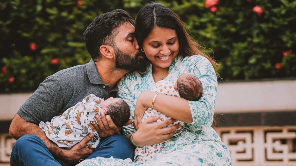 Dinesh Karthik with his wife Dipika “Blessed With Two Beautiful Baby Boys”