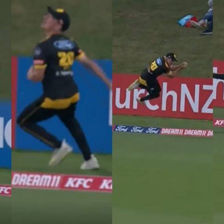 Nathan Smith Took A Stunning Catch In New Zealand Domestic Cricket