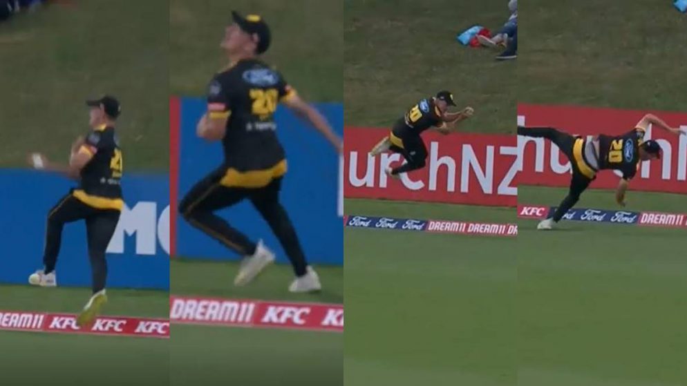 Nathan Smith Took A Stunning Catch In New Zealand Domestic Cricket