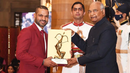 Shikhar Dhawan After Receiving Arjuna Award: Will Continue To Work Hard To Make India Proud