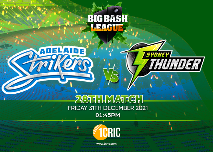 Adelaide Strikers vs Sydney Thunder 28th Match Prediction