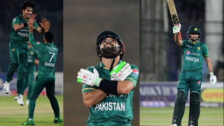 Rizwan, Haider, and Shadab lead Pakistan to a comprehensive win