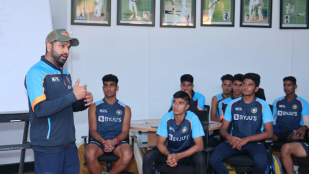 Rohit Sharma, India’s white-ball captain, gives a “priceless lesson” to the U-19 team ahead of the Asia Cup event