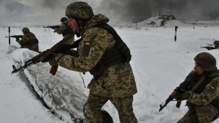 A Ukrainian soldier was killed in clashes near the Russian border.