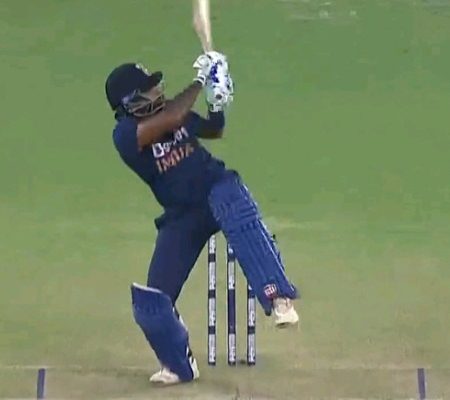 In the first T20I against Sri Lanka, see Shreyas Iyer’s “No Look 90 Metre Six.”