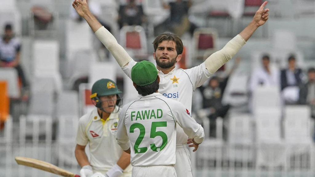 After dismissing Marnus Labuschagne on 90 in the first test, Shaheen Afridi celebrated in style.