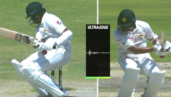 Pakistan’s Azhar Ali is enraged after being disqualified in a close DRS call against Australia.