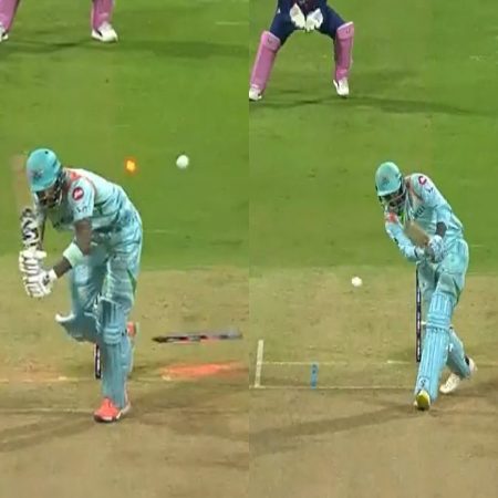 Trent Boult clean bowls KL Rahul on the first ball, and Twitter explodes.