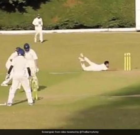 England’s Barmy Army Posts Hilarious Video Of A Bowler Falling In Village Cricket