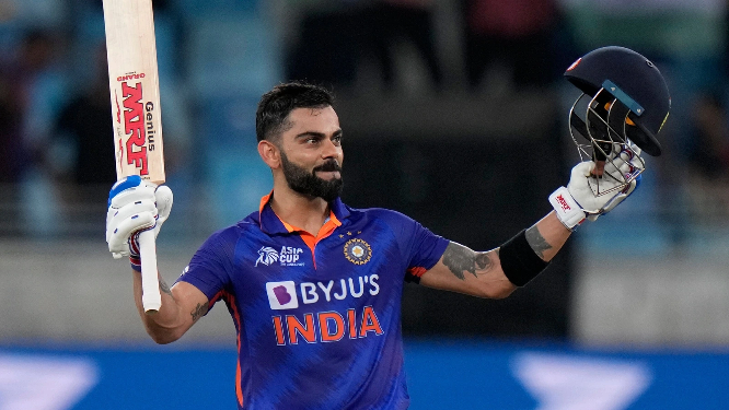 Virat Kohli has ended his century drought in the Asia Cup.