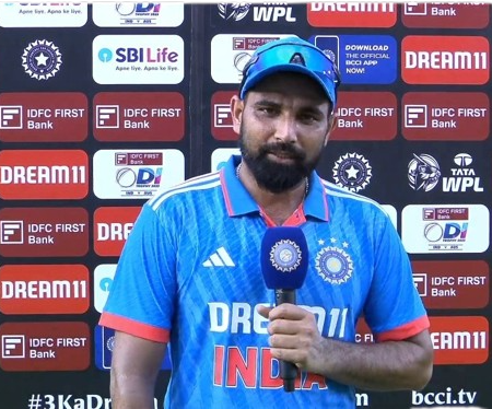 Mohammed Shami’s witty response to Harsha Bhogle after taking the fifer against Australia