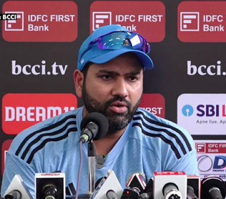 Rohit Sharma shuts down journalist when asked about controversial boundary count decision