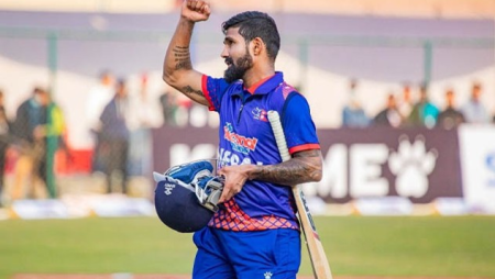 Nepal Police promotes Dipendra Singh Airee, a rising star in Nepal cricket.