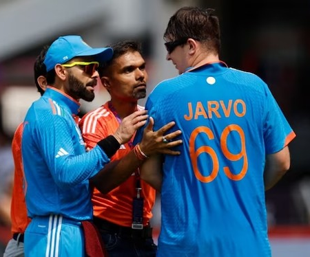 ICC barred Jarvo from attending matches following his invasion during the India-Australia match