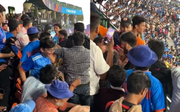 During the IND vs AFG match, a fight breaks out in Arun Jaitely Stadium.