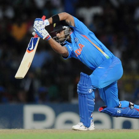 Virat Kohli’s trademark straight drive electrifies Chennai.