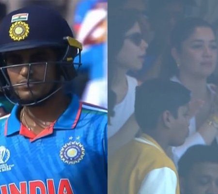 Shubman Gill’s parents, Sara Tendulkar attend semi-final clash at Wankhede Stadium