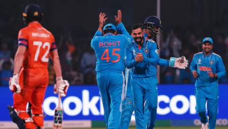 Rohit Sharma discusses India’s bowling experiments with the Netherlands