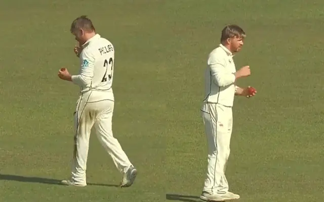 Glenn Phillips caught smearing saliva on the ball during Test match against Bangladesh